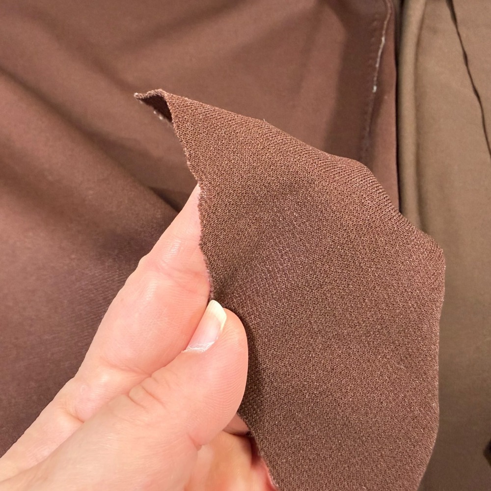 Brown Fabric Remnants Textile Lot DIY Crafting Earthcore Minimalist 2 Pieces - Picture 4 of 4